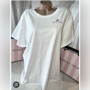 VS PINK Dog Pup Cotton Tee White S NWT